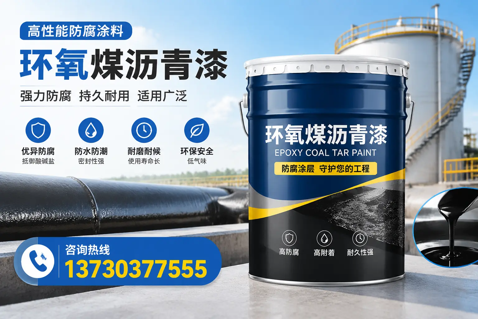 环氧煤沥青漆的耐久性分析，适合宁德的使用场景